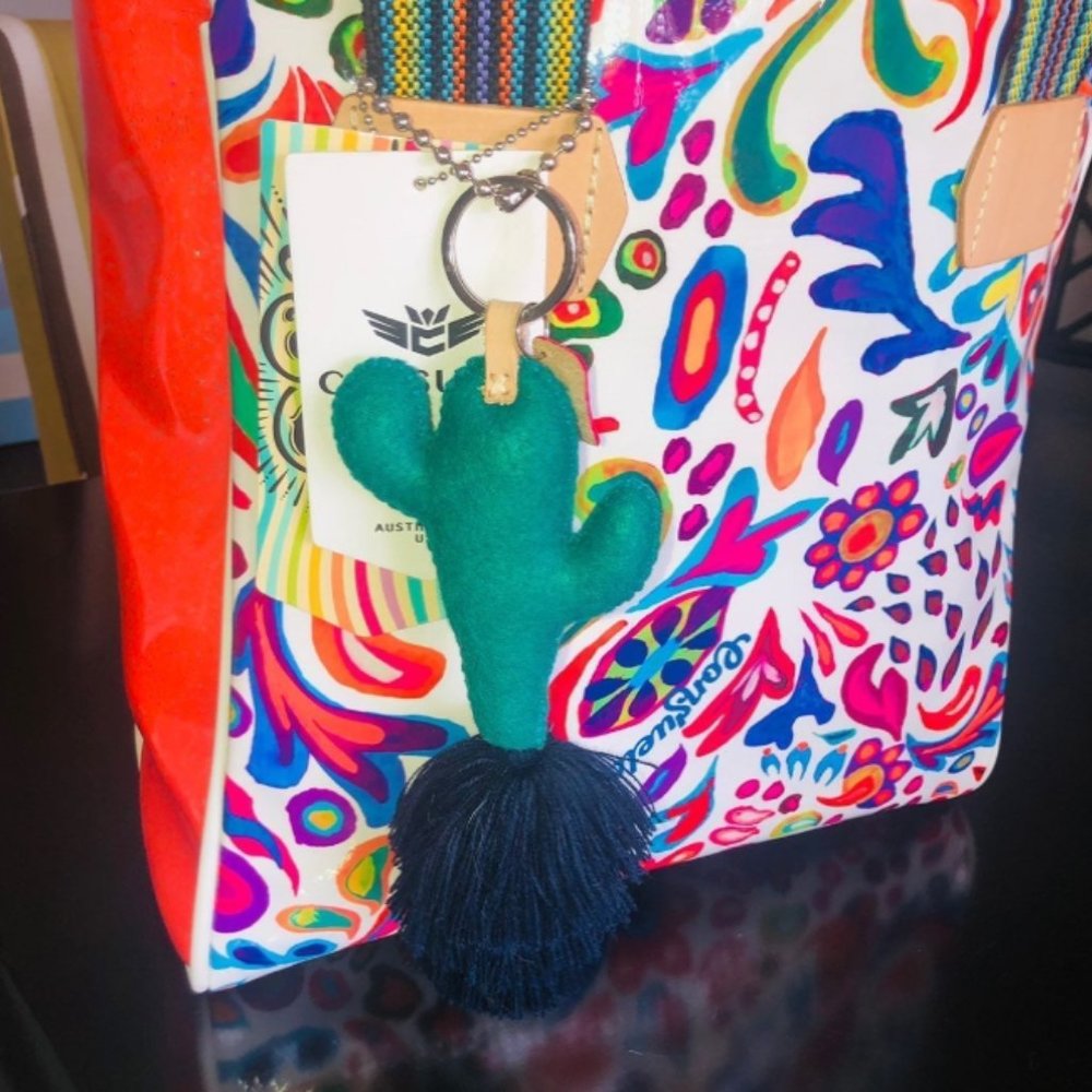 Conseula White Swirly Classic Tote Cactus Handbags - Picture 7 of 8